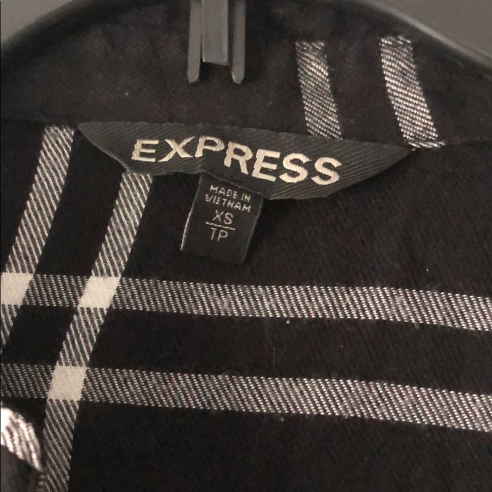 Express Plaid 3/4 button down - Picture 2 of 2